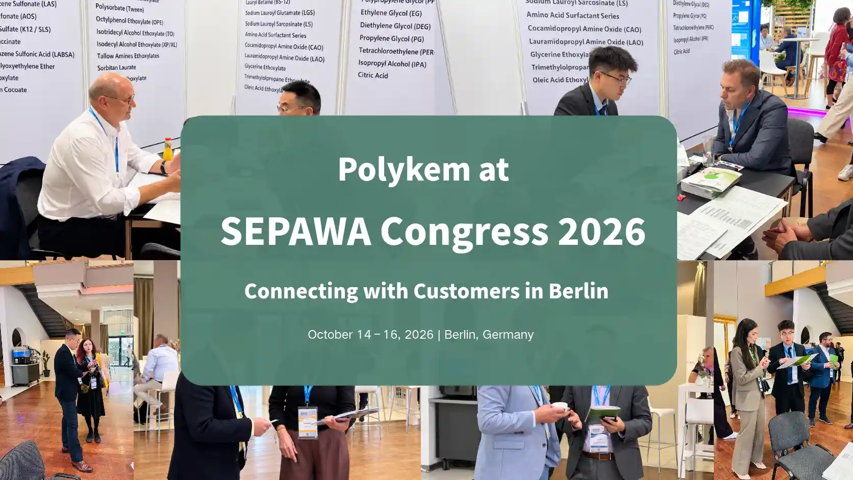 Polykem SEPAWA Kongresi 2026'da: Berlin'de Müşteri Toplantıları ve Ürün Tartışmaları